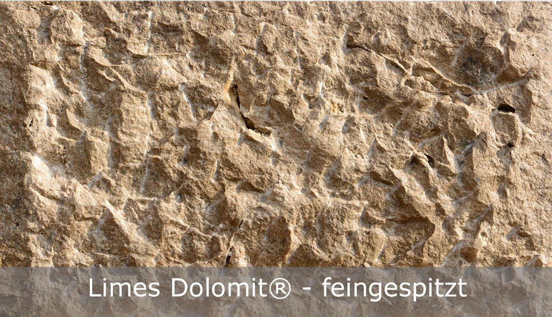 Limes Dolomit® mit feingespitzter Oberfläche