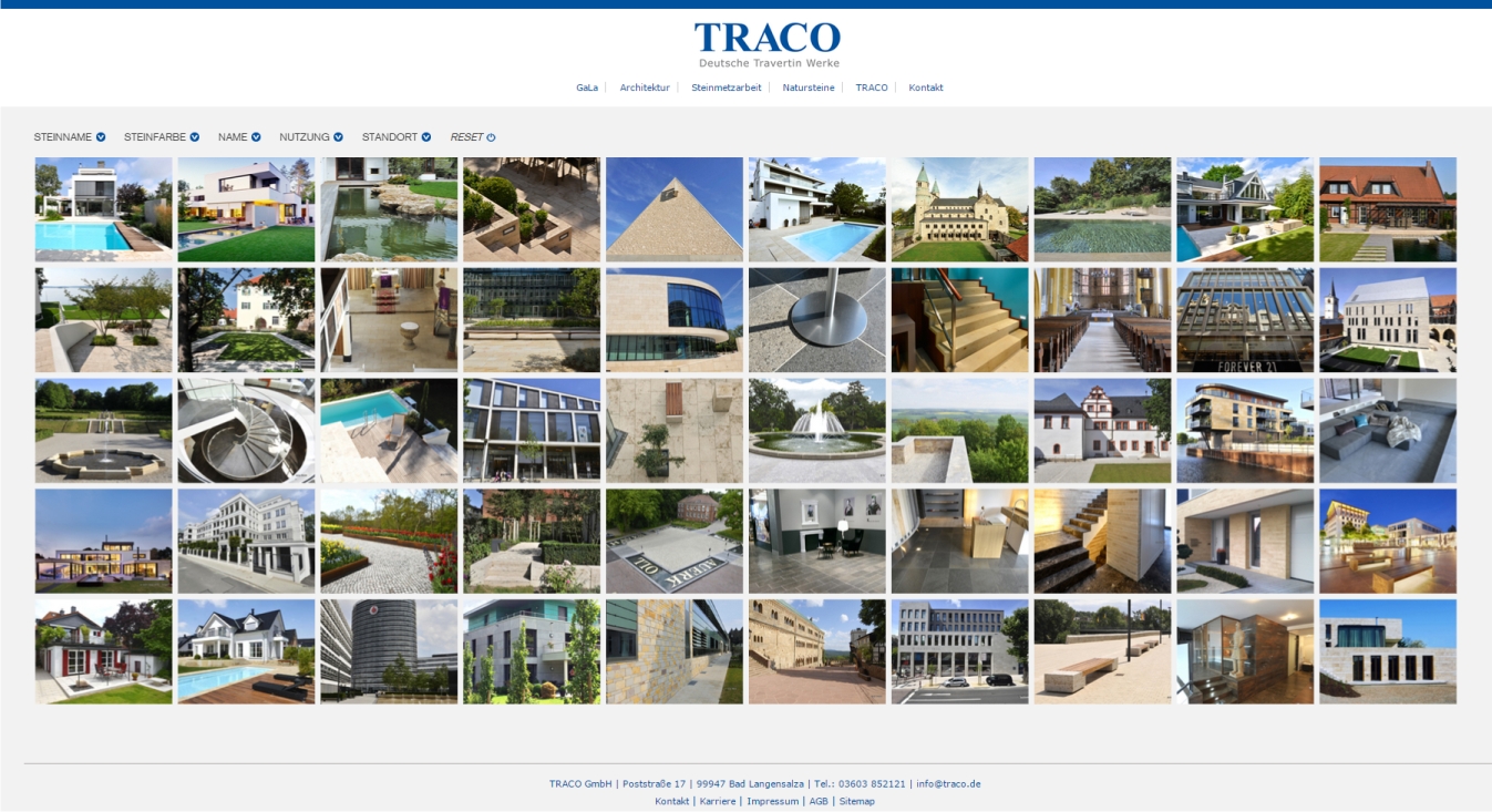 Projektdatenbank von TRACO