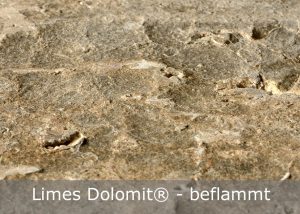 Limes Dolomit® mit beflammter Oberfläche