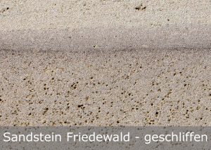 Sandstein Friedewald mit geschliffener Oberfläche
