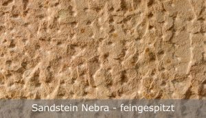 Sandstein Nebra mit feingespitzter Oberfläche