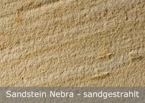 Sandstein Nebra mit sandgestrahlter Oberfläche