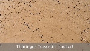 Thüringer Travertin mit polierter Oberfläche