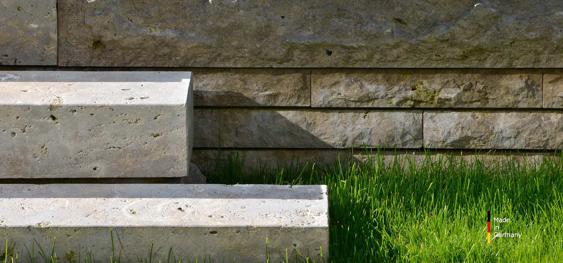 Gartengestaltung mit Limes Dolomit® - Blockstufen und Einfassungselemente